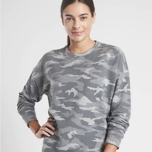 Athleta Light Grey Camo Sweatshirt